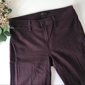 J Brand Super Skinny Dark Plum Jeans